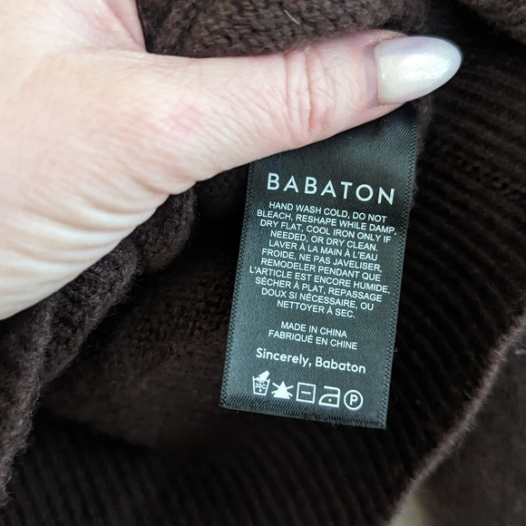 Aritzia Babaton sessions cashmere luxe brown sweater XS S - Picture 6 of 8